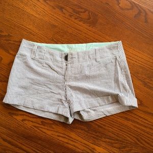 Maurice’s Railroad Print Cuffed Cotton Shorts